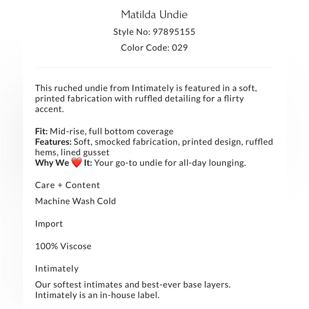 NWT Free People Matilda Undie - Picture 4 of 4